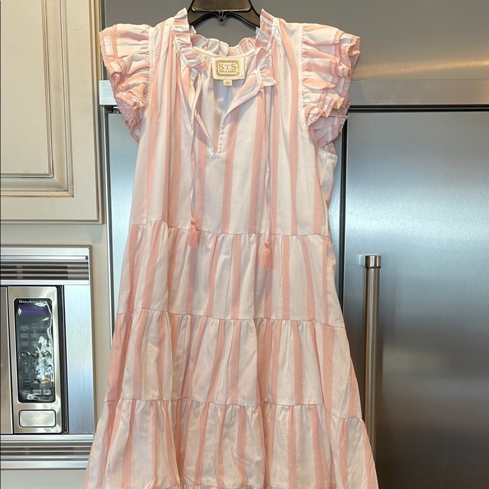 Sail to sable woman Pink Striped Dress size large worn once
